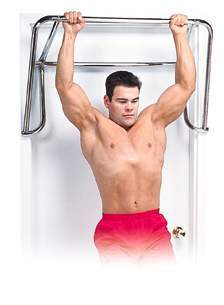 Chinning bar for adding chins, knee raises, pull-ups etc to your home gym